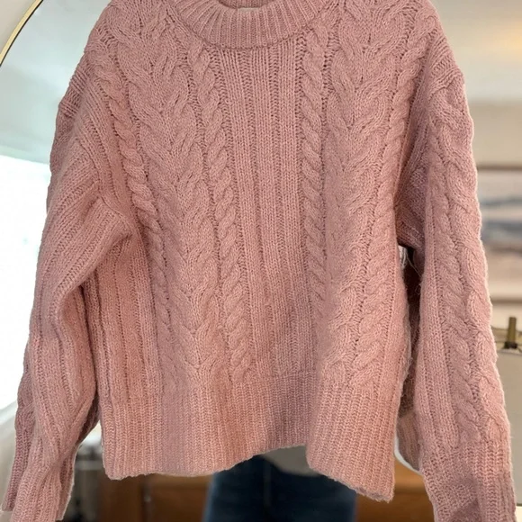 a new day Blush Cable Knit Mock Neck Sweater - Picture 2 of 3